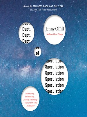 cover image of Dept. of Speculation